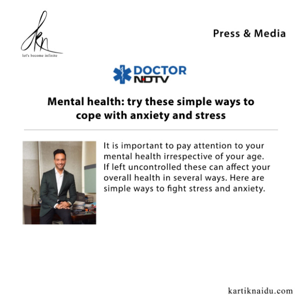 mental health: try these simple ways to cope with anxiety and stress-Doctor.ndtv.com